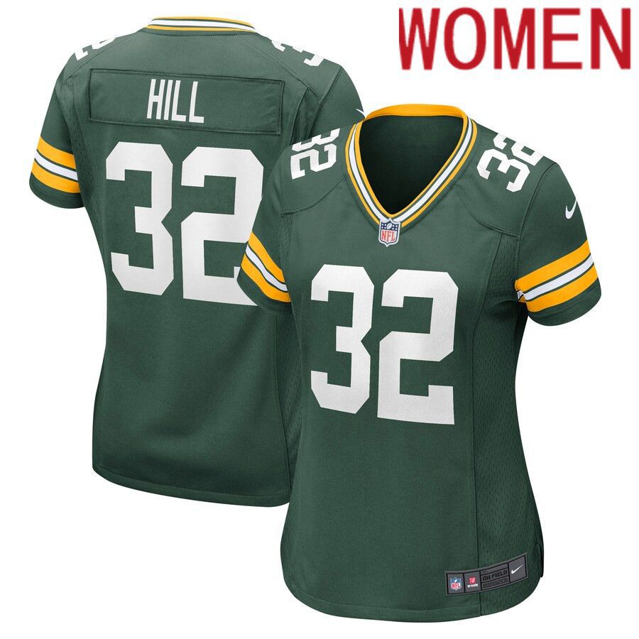 Women Green Bay Packers 32 Kylin Hill Nike Green Nike Game NFL Jersey